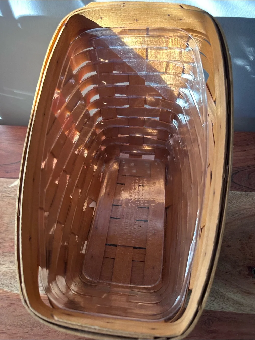 Longenburger basket with plastic liner